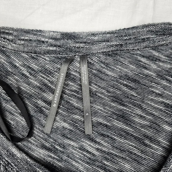 By Anthropology Sweater Size Small Long Dolman Sleeve Heather Gray Cotton - Picture 4 of 6
